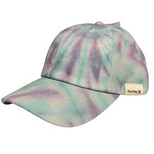 NWT Hurley Pastel Tie Dye Baseball Cap, Teal and Purple